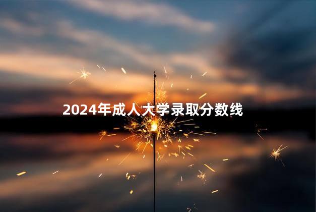 2024年成人大学录取分数线