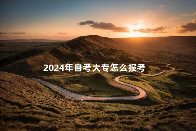 2024年自考大专怎么报考