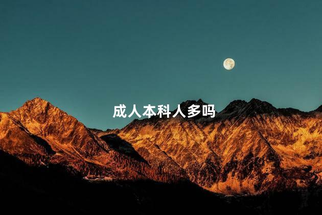 成人本科人多吗