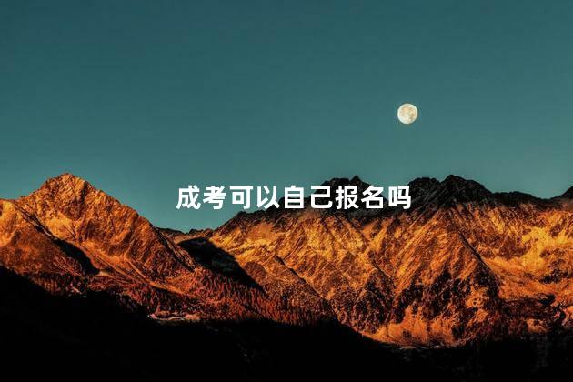 成考可以自己报名吗